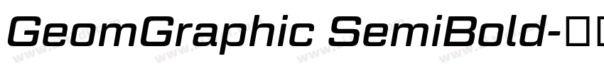 GeomGraphic SemiBold字体转换